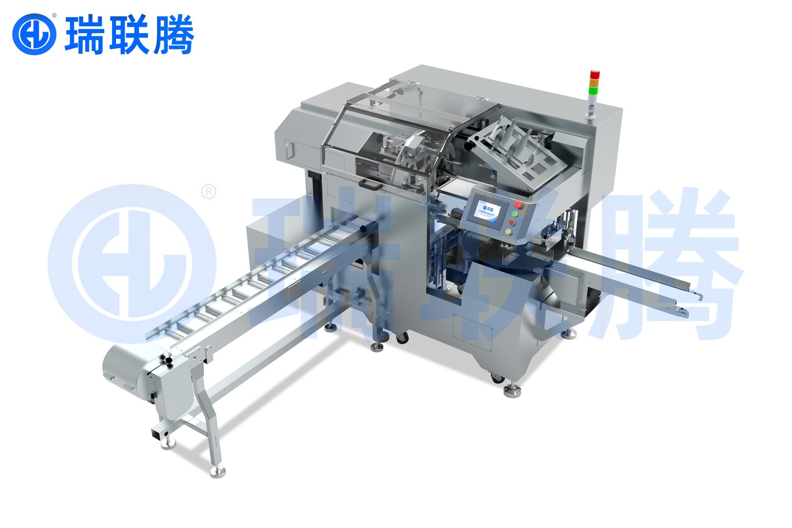 工作人员将这台包装风琴袋的设备停放在这
