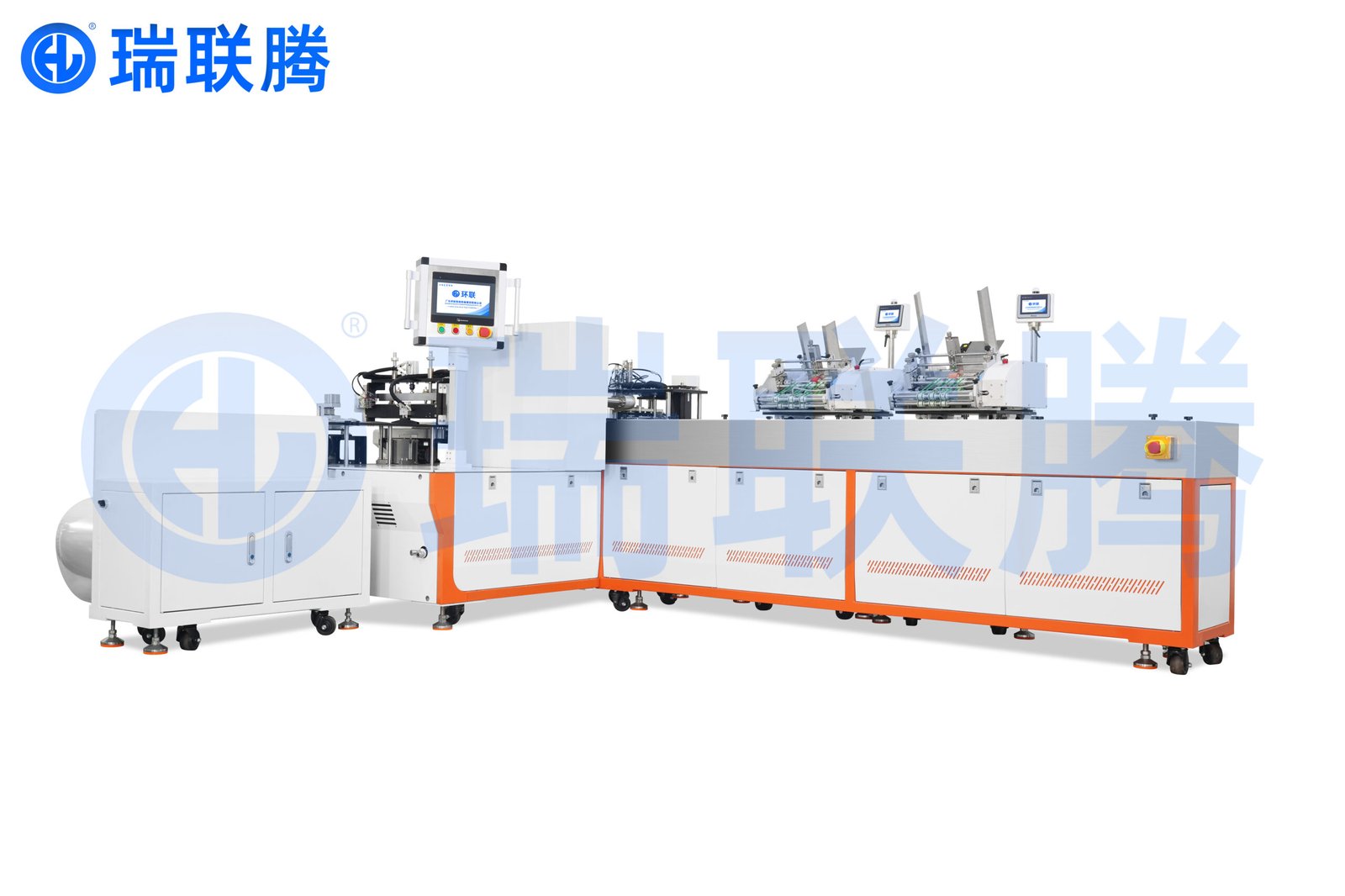 瑞联腾高速套袋机，自动化适配食品、五金等多行业产品，高效提升包装产线效率。